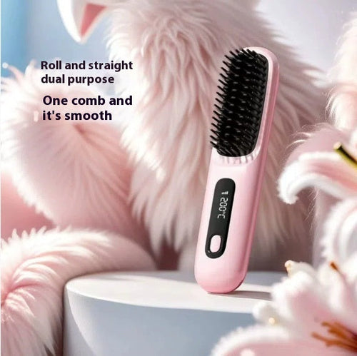 2 In 1 Straight Hair Comb Wireless Hair Straightener Brush Hair Fast