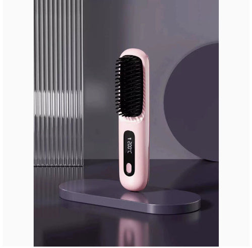 2 In 1 Straight Hair Comb Wireless Hair Straightener Brush Hair Fast