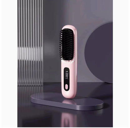 2 In 1 Straight Hair Comb Wireless Hair Straightener Brush Hair Fast