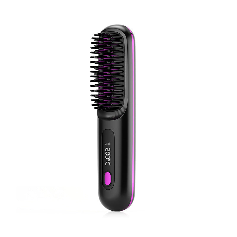 2 In 1 Straight Hair Comb Wireless Hair Straightener Brush Hair Fast